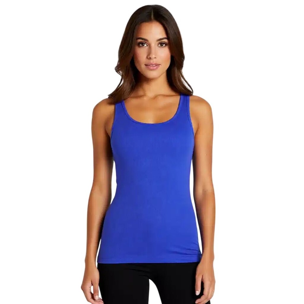 Gap Women's Striped Tank Top Blue Basic‎ Stretch Everyday Size Md NWT